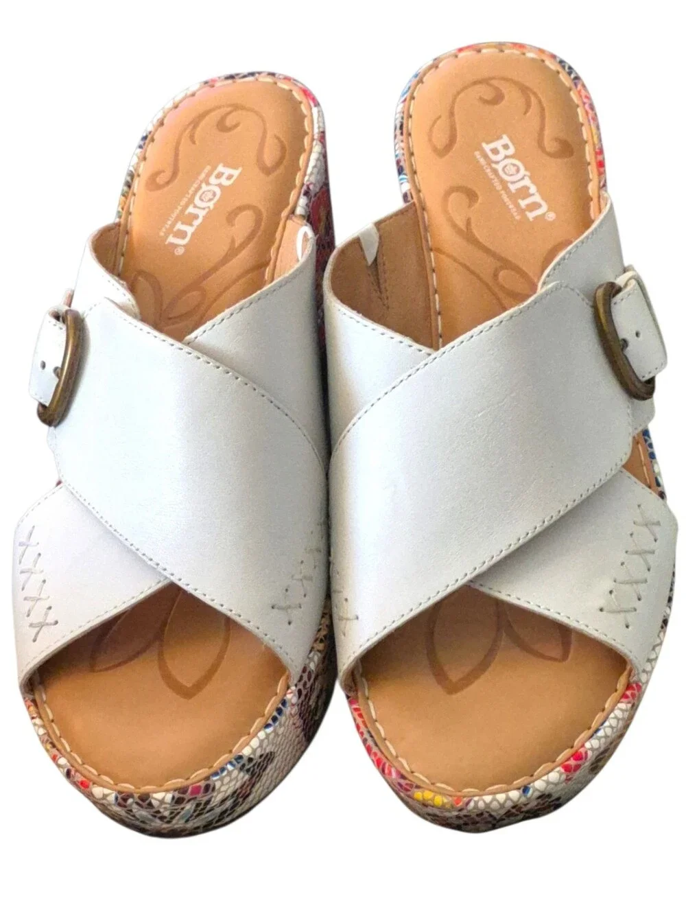 Born "Curstyn" Leather Platforn Sandal Sz 12M - Picture 4 of 8